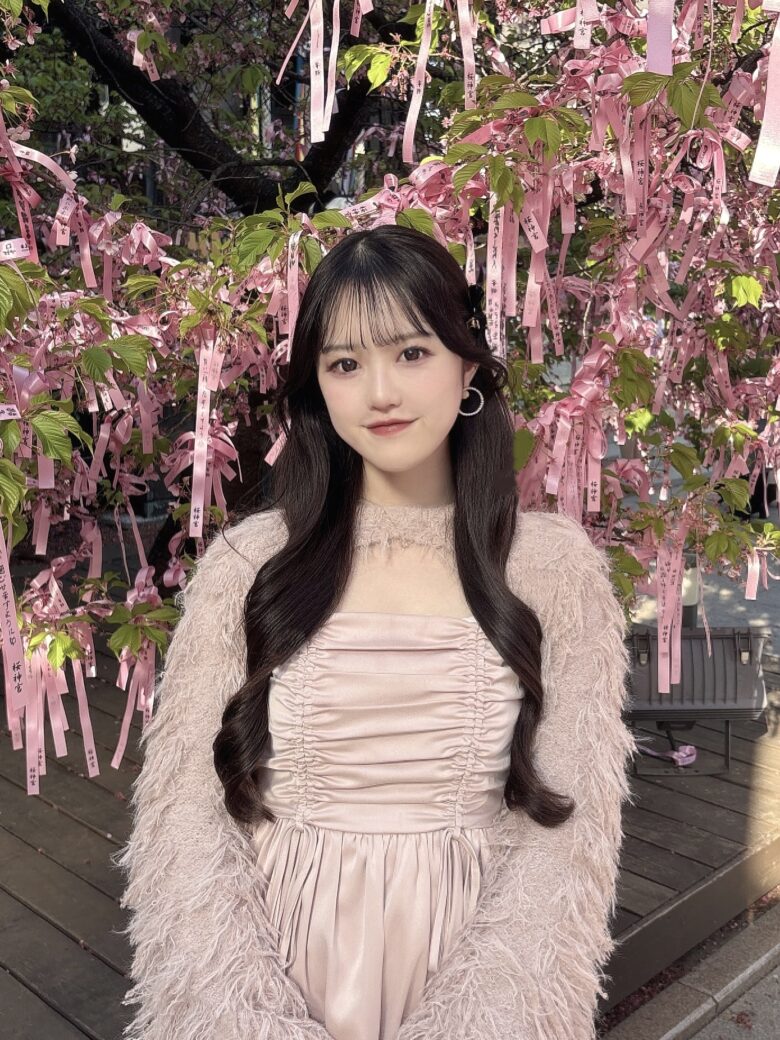 M me eme／Ribbon gathered flare long onepiece (eme10350